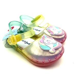 Baby Sandal Shoes Size 5 Girls Unicorn Adjustable Strap Children Kids Multicolor